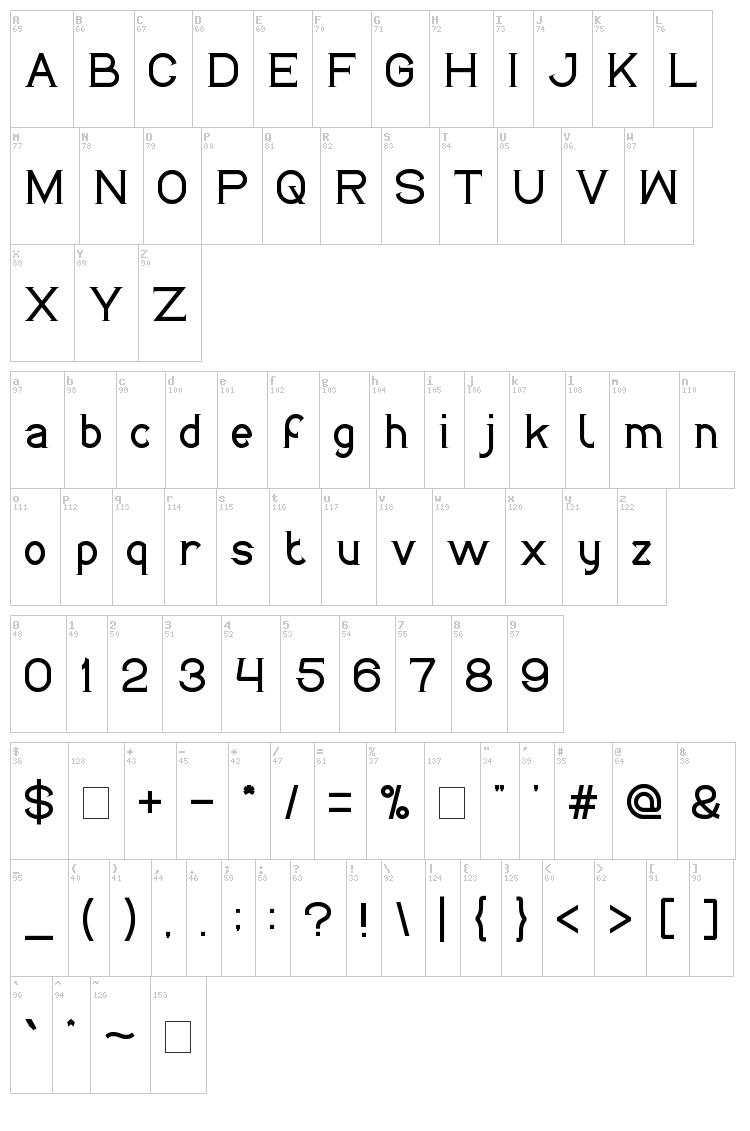 Life is final font map